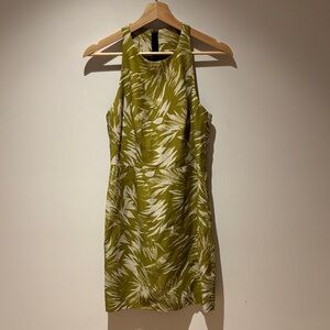 Jason Wu Olive and Cream Patterned Dress